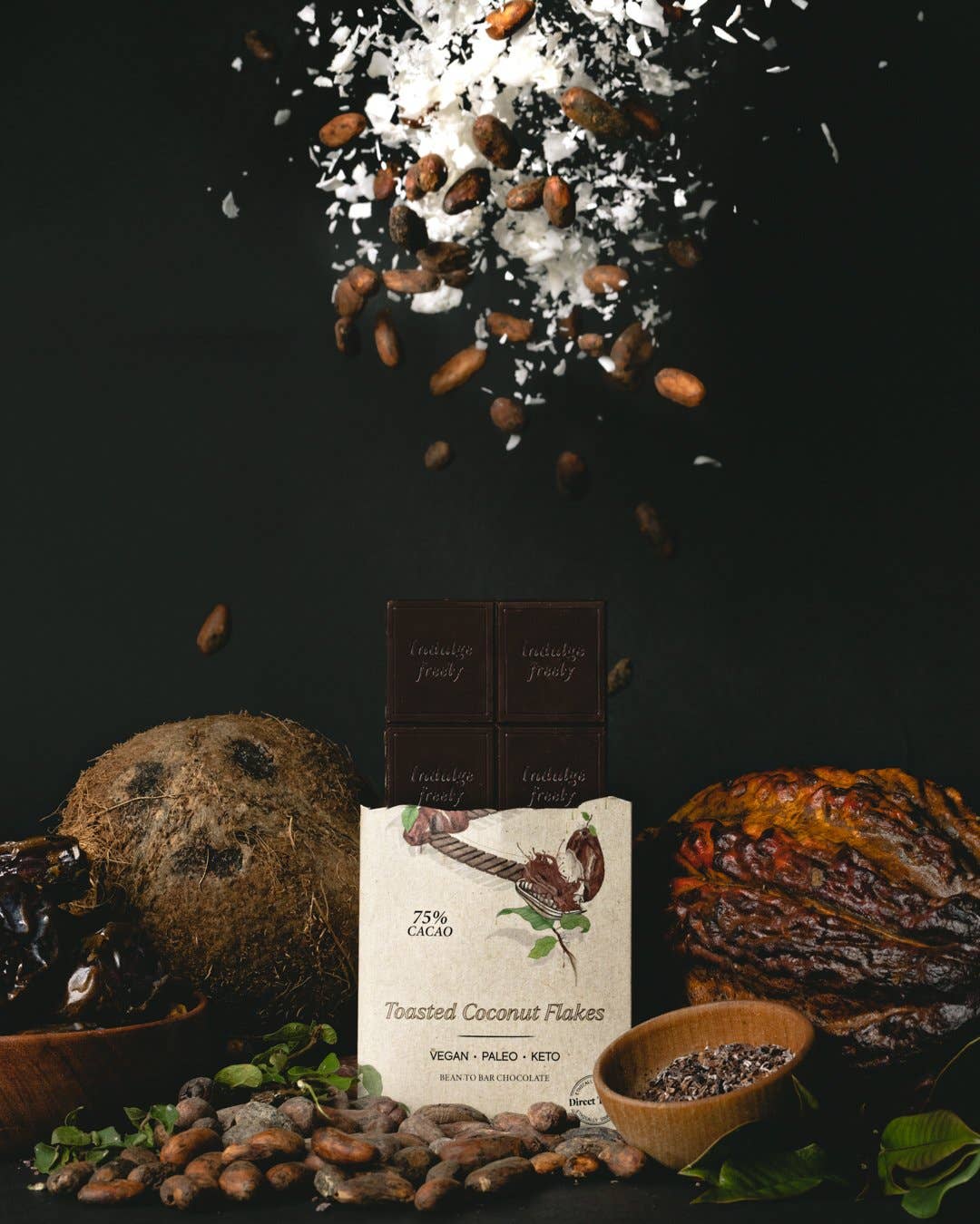 Toasted Coconut Flakes Dark Chocolate