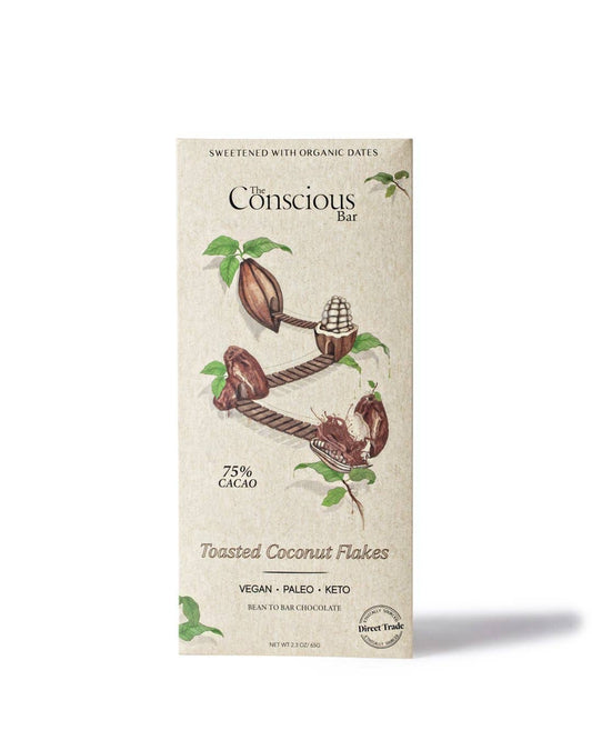 Toasted Coconut Flakes Dark Chocolate